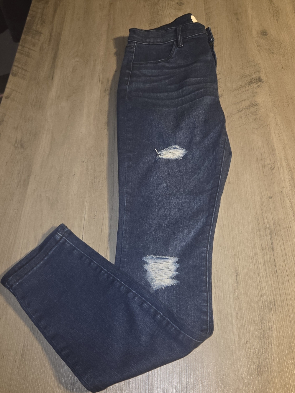 PacSun Dark Blue Distressed Skinny Jeans